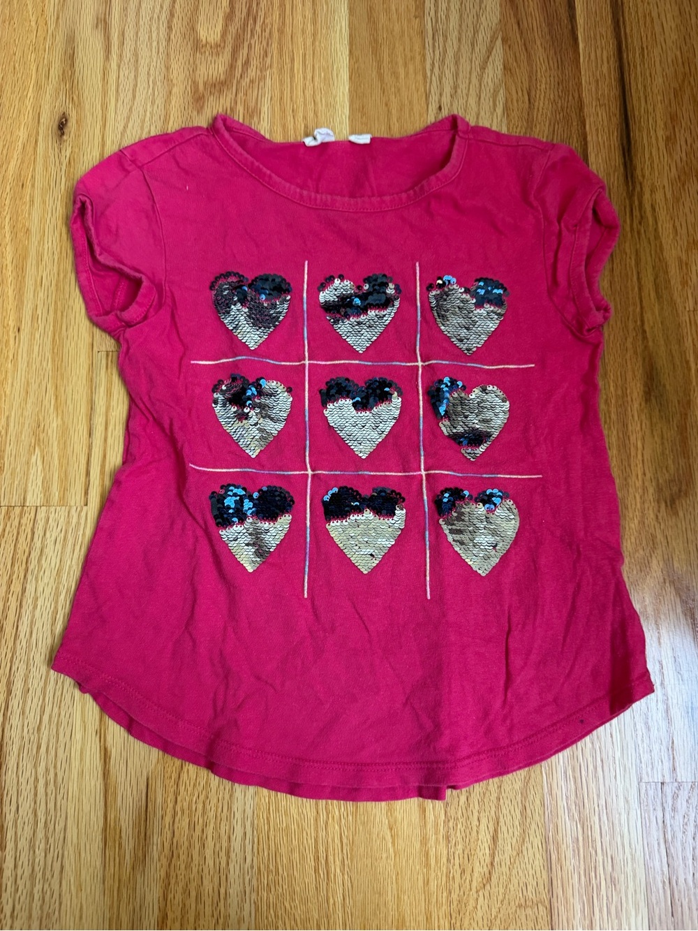 Girls' Pink Sequin Heart Tee size 8 gap